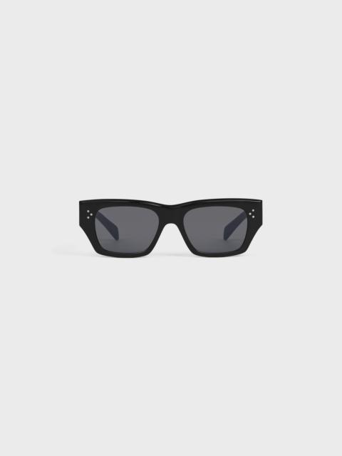 Black Frame 55 Sunglasses in Acetate