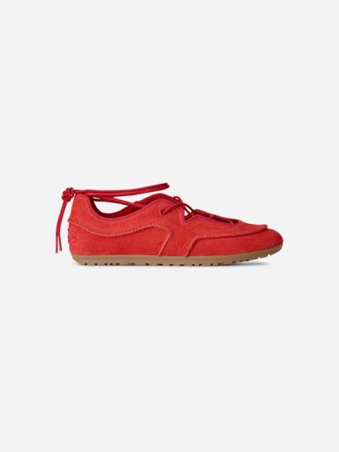 UGG ® Women's Quill Ballet Sneaker Suede Shoes in Red Pepper