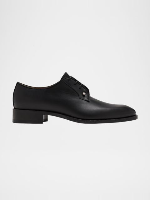 Christian Louboutin Men's Chambeliss Collar-Pin Leather Derby Shoes