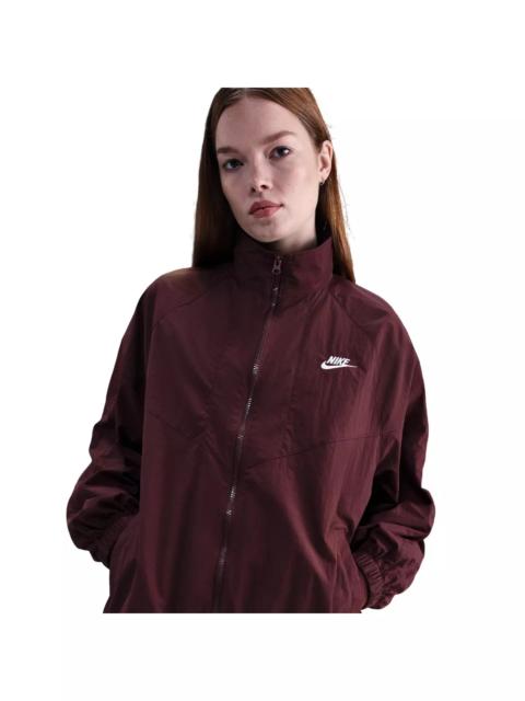 Nike Women's Sportswear Windrunner Oversized Jacket -Burgundy