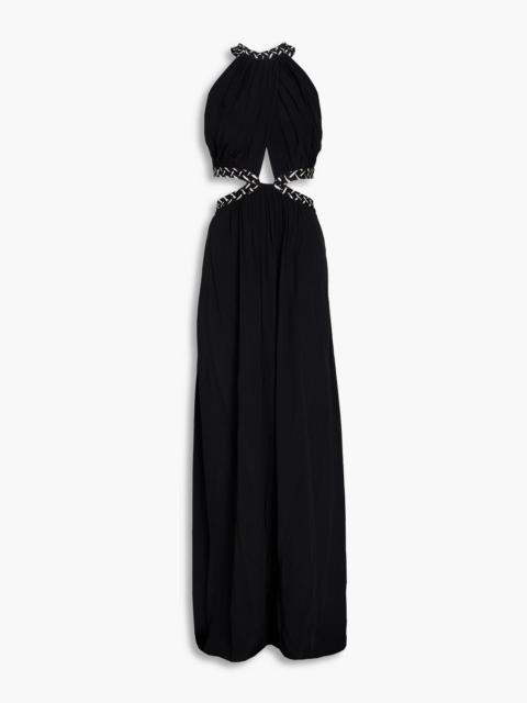 DIANE VON FURSTENBERG Elizabeth cutout cady maxi dress