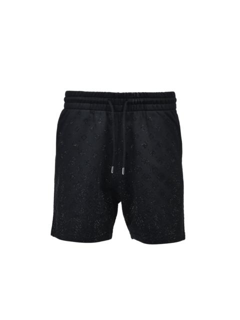CASABLANCA CRYSTAL MONOGRAM SWEATSHORT / BLK