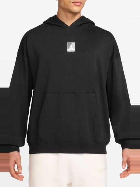 Jordan Jordan Graphic Print Brooklyn Fleece Hoodie in Black/White at Nordstrom