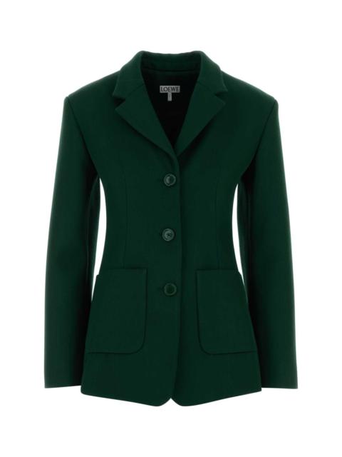 Loewe Loewe Women Dark Green Wool Blend Blazer