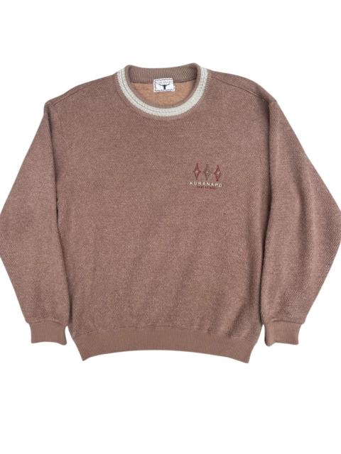 Other Designers Japanese Brand × Vintage - KURANAPO Textured Sweater – Embroidered Logo, Ribbed Knit