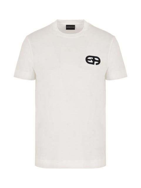 EMPORIO ARMANI Logo cotton blend t-shirt