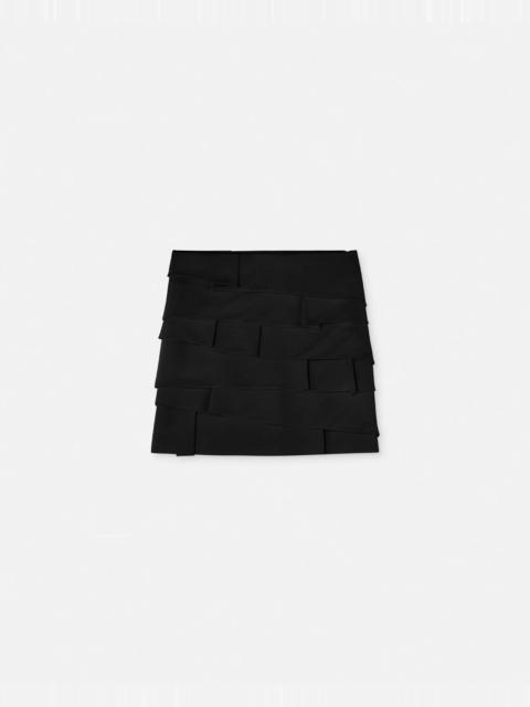 VERSACE Envers-Satin Fitted Mini Skirt