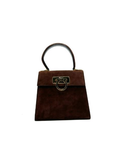 FERRAGAMO Ferragamo suede kelly two-way bag small