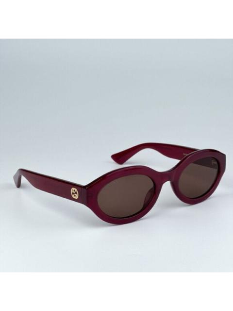 GUCCI NEW Gucci GG1579S  004 Fuchsia Brown  Unisex Oval Sunglasses GG 1579S