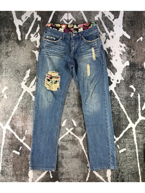 Other Designers Distressed Denim - Playchess Jeans DIstressed Double Waist Denim KJ1291