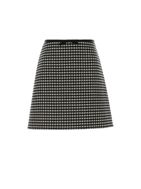 Valentino VALENTINO Embroidered Flannel Mini Skirt New & Authentic (Wo