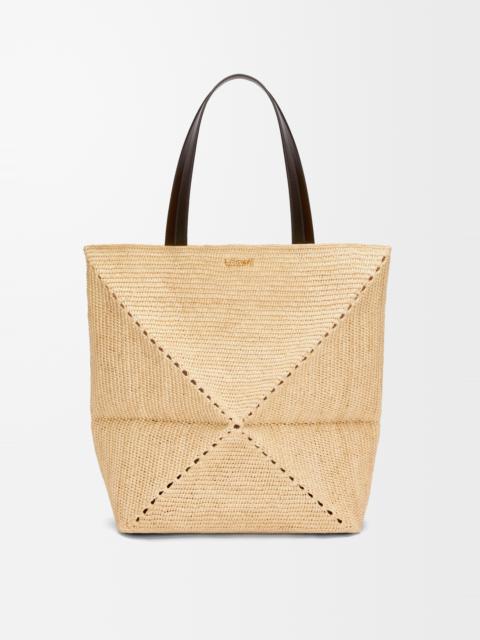 Loewe XL Puzzle Fold Tote in raffia