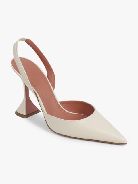Amina Muaddi HOLLI 95MM SLINGBACK HEEL | ALMOND
