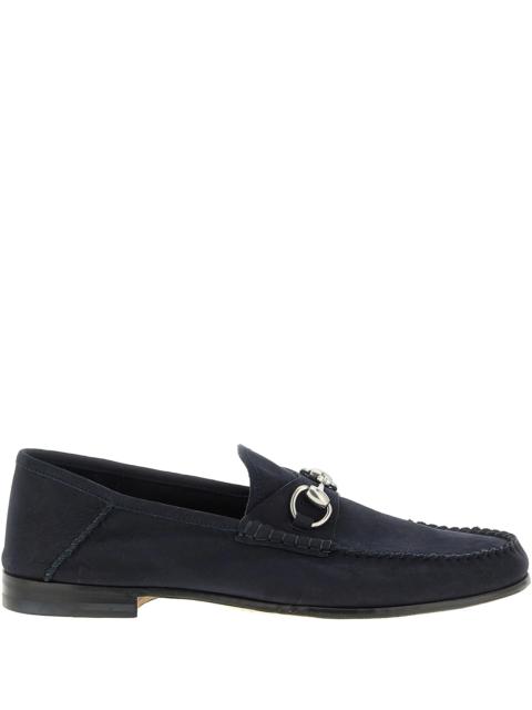 GUCCI Gucci Gigi Metal Suede Loafers