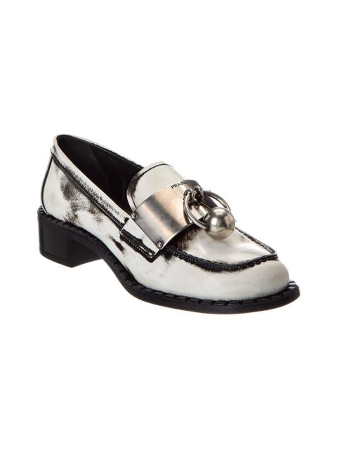Prada Prada Brushed Leather Loafer