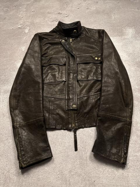 Other Designers Vintage - Y2K LGB IfSixWasNine Style Grunge Leather Double Zip Jacket