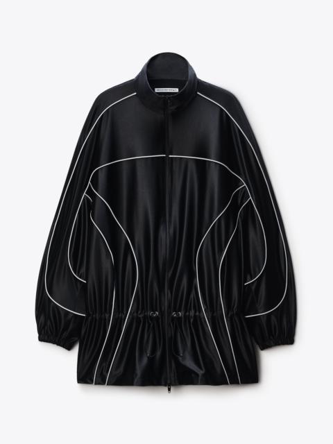 Alexander Wang Drop Waist Parka Dress With Reflective Piping