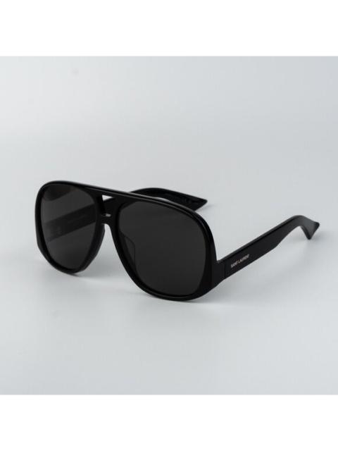 SAINT LAURENT Saint Laurent Men Sunglasses Black Square SL652/F SOLACE 001 NEW AUTHENTIC