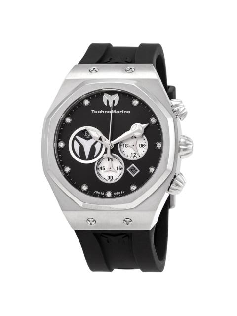 Other Designers Technomarine Reef Sun Chronograph Quartz Diamond Black Dial Men's Watch TM-520000