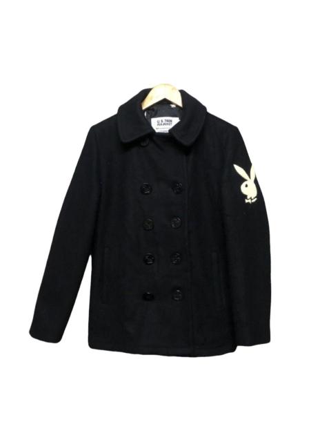 Vtg❌Schott Bros X Playboy Classic Pea Coat Double Breasted