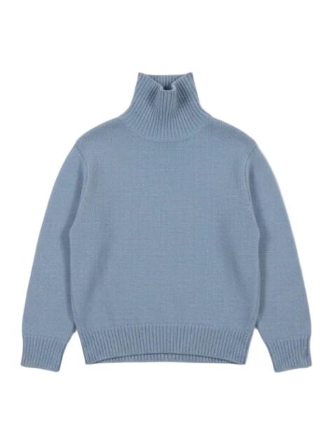 TOTEME Oversized Lambswool Turtleneck in Vintage Blue