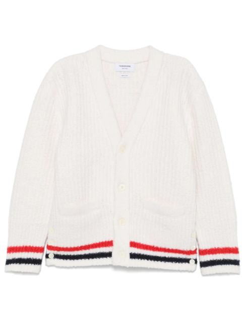 Thom Browne Chunky Rib Stitch V Neck Cardigan Men