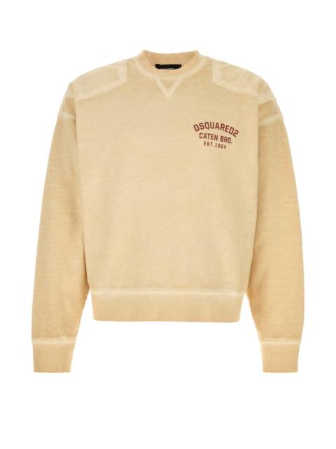 DSQUARED2 Dsquared Men Pastel Yellow Cotton Sweatshirt
