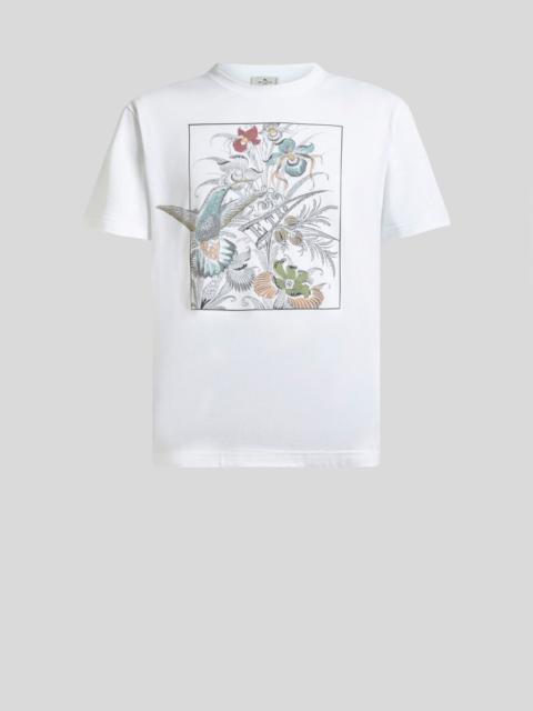 Etro COTTON T-SHIRT WITH PLACED PRINT