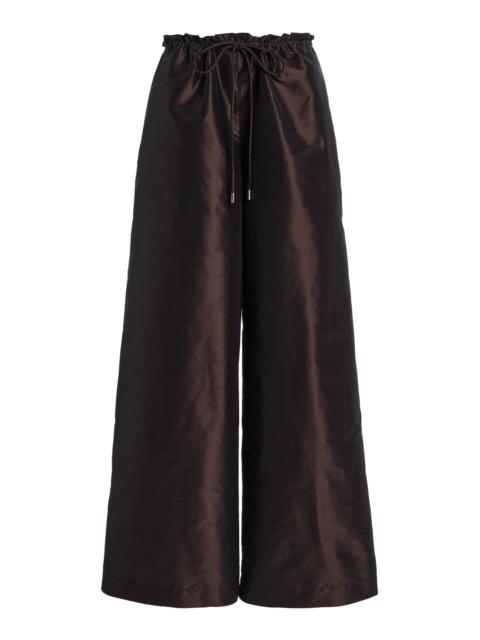 KALLMEYER Wesley Silk Drawstring Pants brown