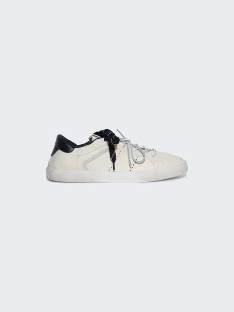Miu Miu Deco Leather Sneakers White And Royal Blue