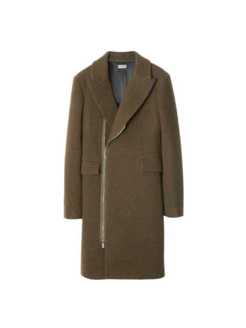 Burberry Burberry Single-Breasted Wool Zip Tailored Coat