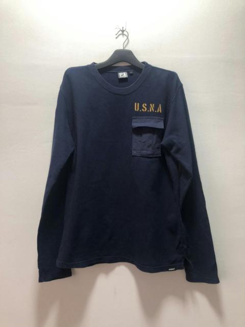 Other Designers Military - AVIREX T Shirt Longsleeve Pocket USNA Annapolis