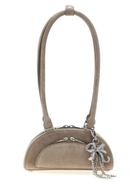self-portrait 'Suede mini with charm' shoulder bag
