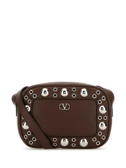 Valentino Valentino Garavani Men Brown Leather Nellcã´Te Shoulder Bag