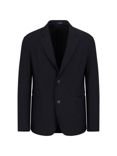 3D-patterned single-breasted blazer