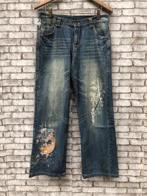 Hysteric Glamour Japanese Brand Villast Koi Motive jeans
