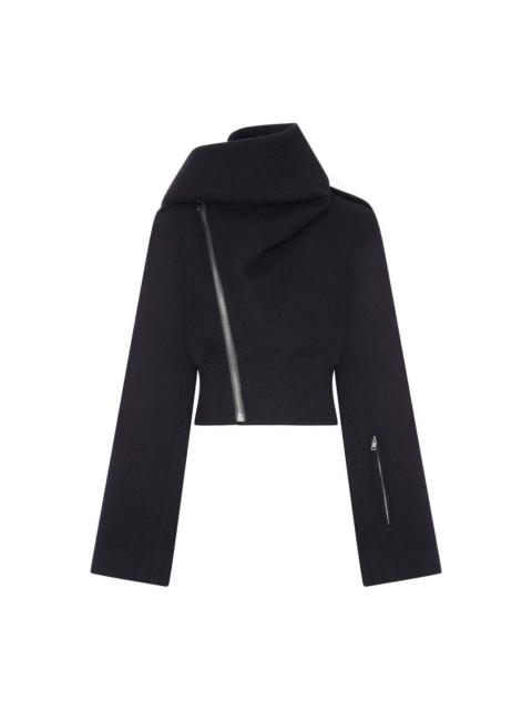 Rick Owens RICK OWENS Tower Scarf Black Wool Bomber Jacket New & Authen