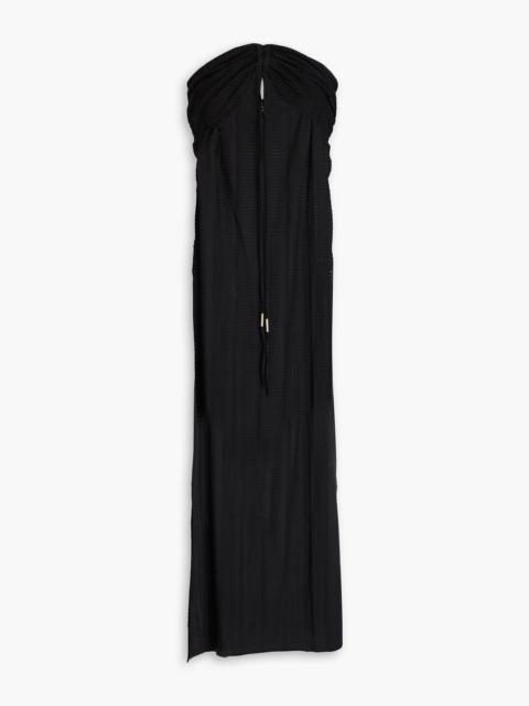 MELISSA ODABASH Mila cutout crochet-knit halterneck maxi dress