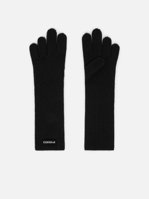 PINKO LONG WOOL AND CASHMERE-BLEND GLOVES