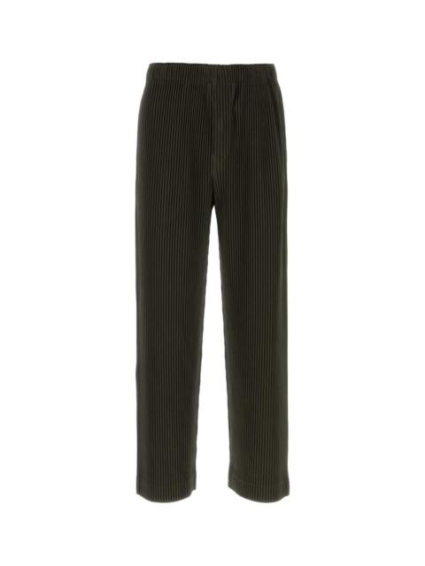 ISSEY MIYAKE Homme Plisse' Issey Miyake Men Olive Green Polyester Pant