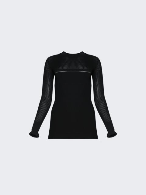 sacai Cotton Knit Pullover Black