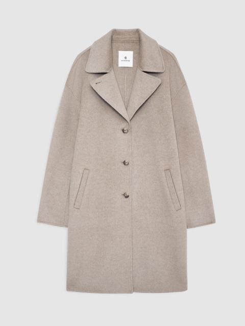 ANINE BING Portia Coat - Oatmeal Melange Cashmere Blend