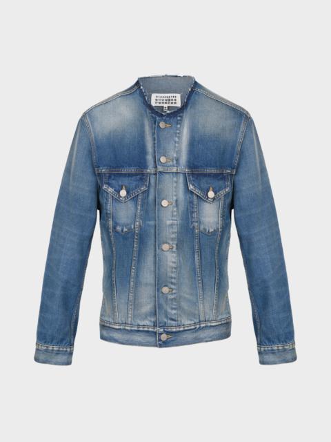 Maison Margiela Collarless denim jacket