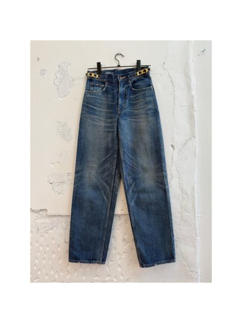 CELINE Celine SAMPLE Doublon Logo Chain Dark Union Wash Jeans