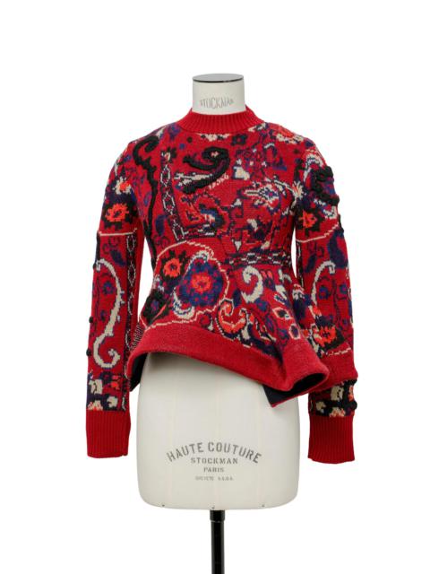 sacai Floral Jacquard Knit Pullover
