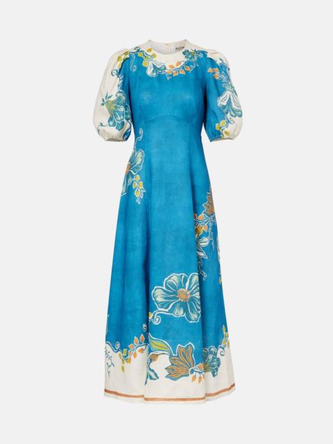 ALÉMAIS Luda floral linen midi dress