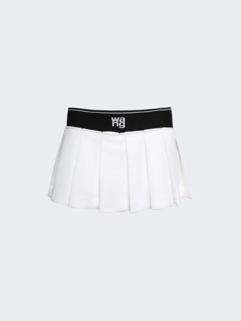 Cheerleader Pleated Mini Skirt White