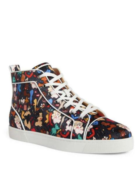 Christian Louboutin CHRISTIAN LOUBOUTIN Louis Orlato Satin High-Top Sneakers