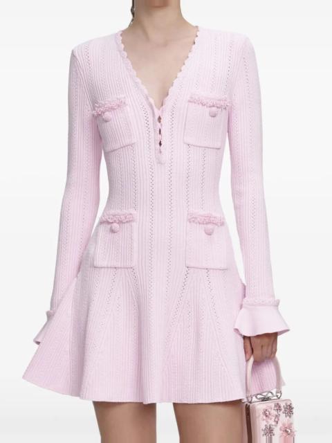 self-portrait Trim Knit Mini Dress