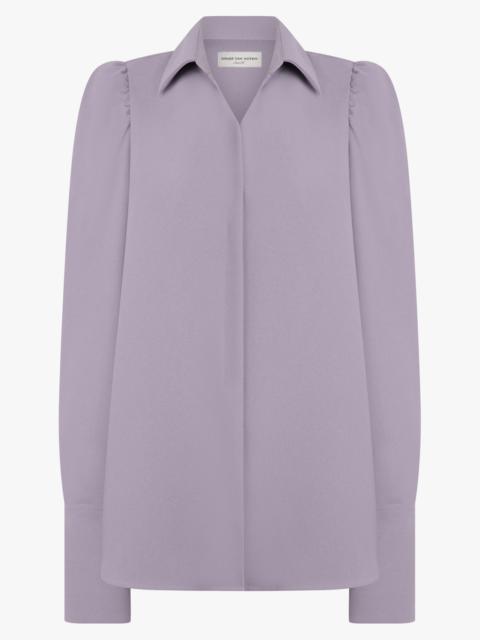 Dries Van Noten CELINDRA L/S SHOULDER DETAIL SHIRT | LILAC